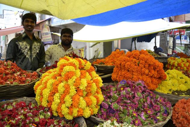 hyderabad flower market details, cheap airfare to hyderabad