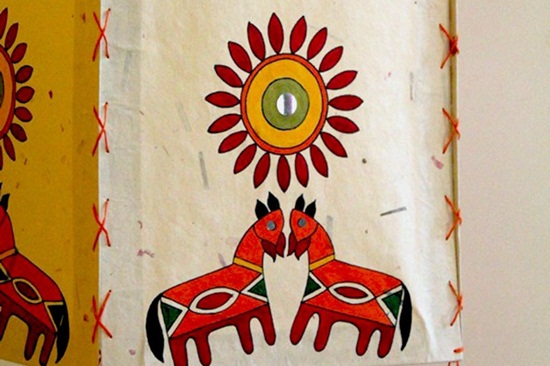 Hand painting designs in Gujarat, gujarati handicrafts and textiles