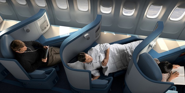 Delta Airlines' BusinessElite, Delta's five fare options, Delta Air Lines' cabin interiors 