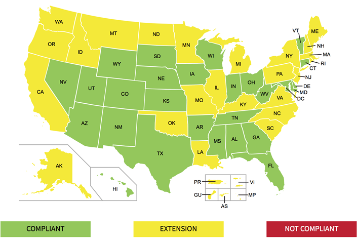 TSA rules, REAL ID Act 2005, domestic flights within USA