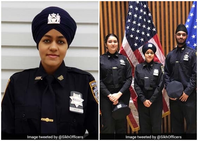 Gursoach Kaur NYC Police, first Sikh turbaned female police NYPD, New York Indians, Sikh Americans, Sikhs in USA